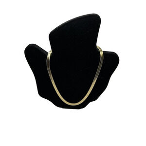 Jennifer Zeuner Necklace 14k Hamilton Yellow Gold IP Plating Herringbone NWT